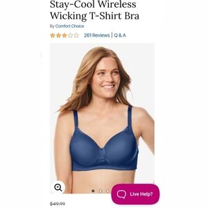Stay Cool Wireless Wicking T-Shirt Bra